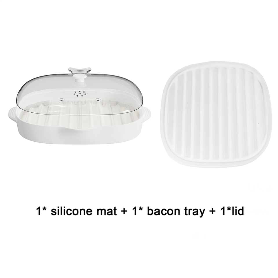 Food Grade PP Material Microwave Bacon Tray