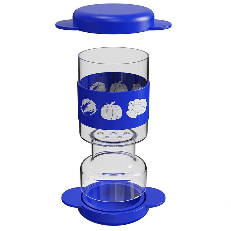 Marinēta burka ar sietiņu flip