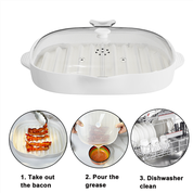 Pārtikas pakāpes PP materiāls mikroviļņu bekona paplāte