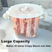 Lielas ietilpības mikroviļņu bekona stikla plīts