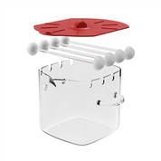 Mikroviļņu bekona stikla plīts ar stikla stieni